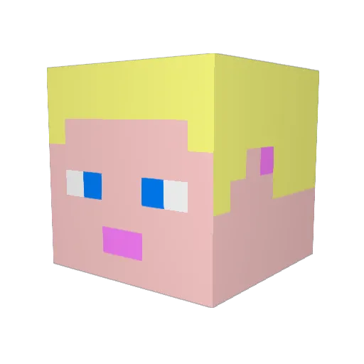 JFFeliz Minecraft avatar head, 3D render