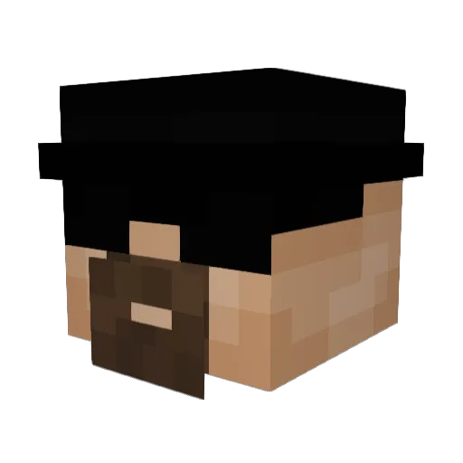 JFI0510 Minecraft avatar head, 3D render