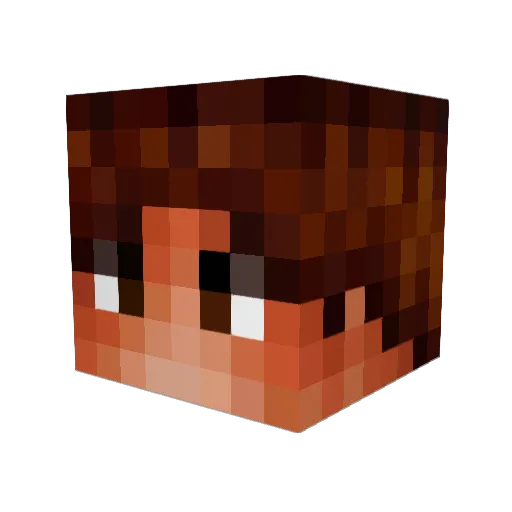 JFIF Minecraft avatar head, 3D render