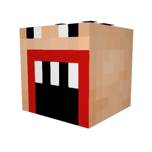 JFKOpenMinded Minecraft avatar head, 3D render