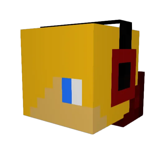 JFKOrion Minecraft avatar head, 3D render