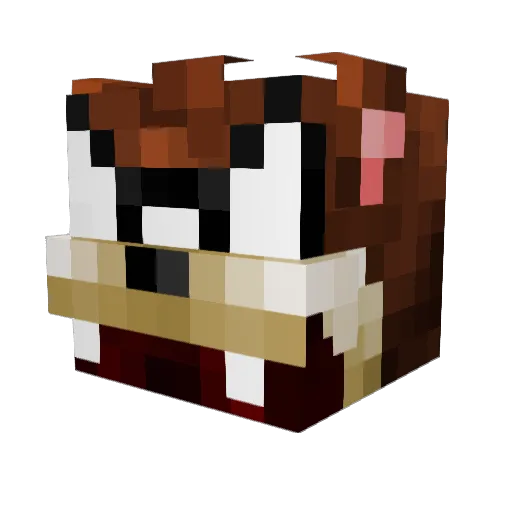 JFLEX58 Minecraft avatar head, 3D render