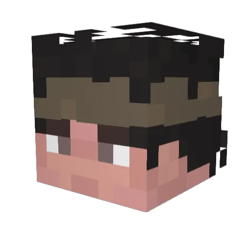 JFNeal Minecraft avatar head, 3D render