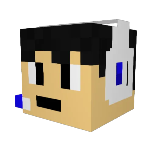JF_Gaming Minecraft avatar head, 3D render