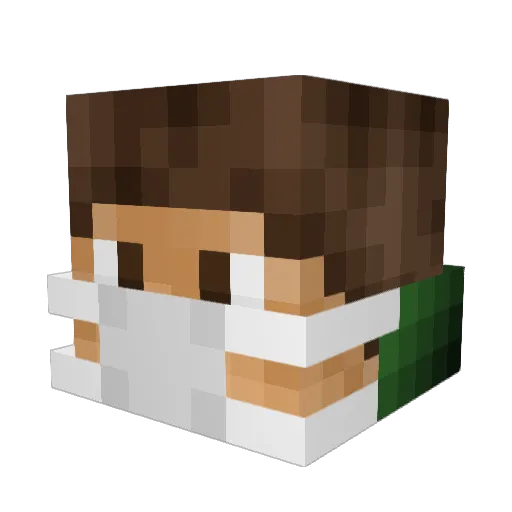 JFab29 Minecraft avatar head, 3D render