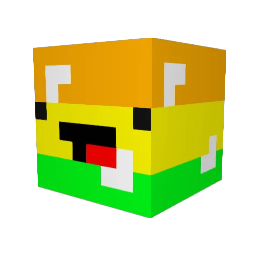 JFed4 Minecraft avatar head, 3D render