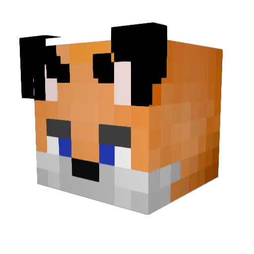 JFlamme Minecraft avatar head, 3D render