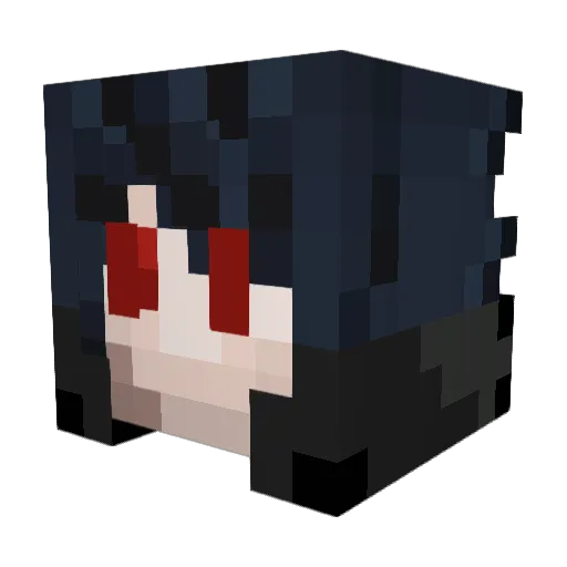 JFujimoto Minecraft avatar head, 3D render