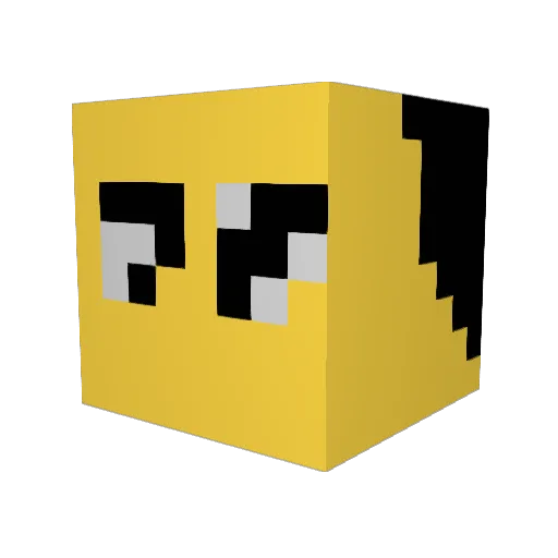 JG101239 Minecraft avatar head, 3D render
