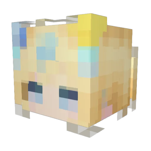 JG1UP Minecraft avatar head, 3D render