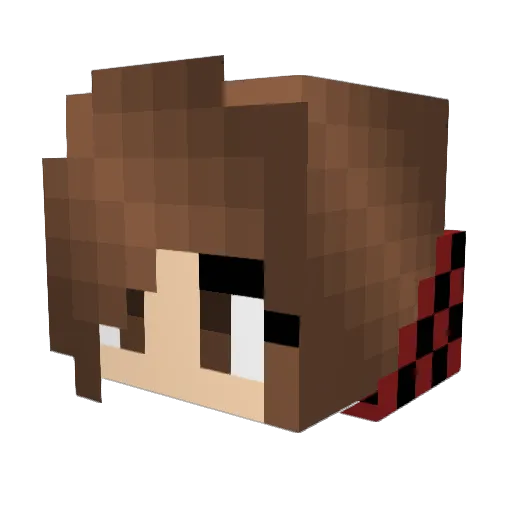 JG240 Minecraft avatar head, 3D render