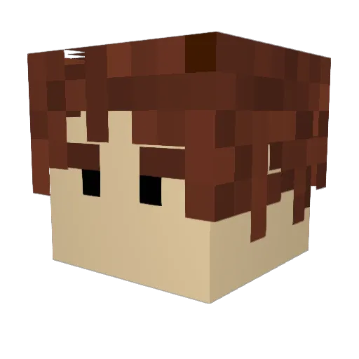 JG24_ Minecraft avatar head, 3D render