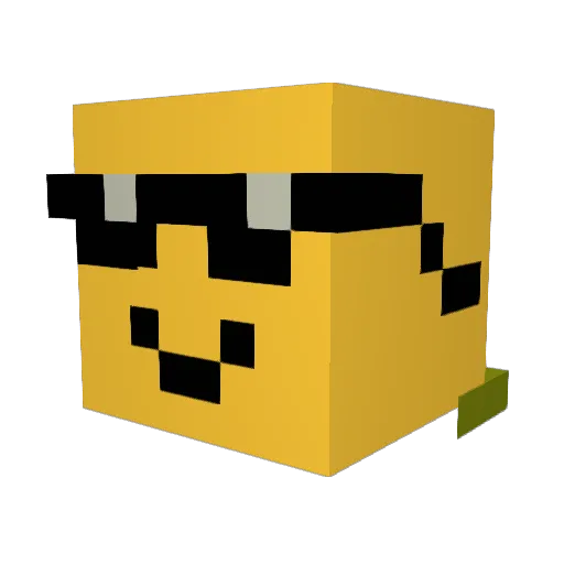 JGC1124 Minecraft avatar head, 3D render