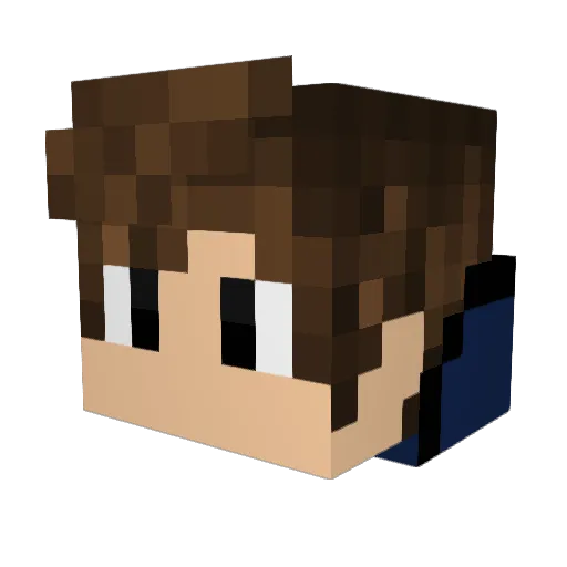 JGGDion Minecraft avatar head, 3D render