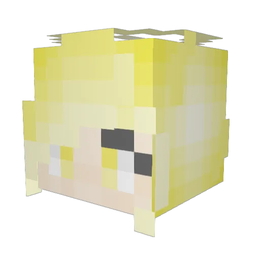 JGJ3414 Minecraft avatar head, 3D render