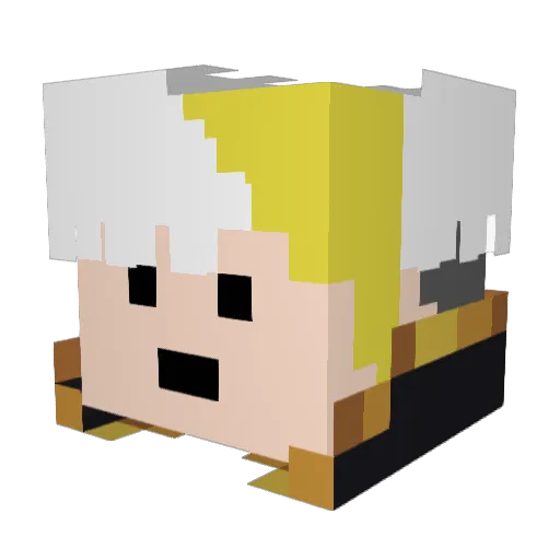 JGT9 Minecraft avatar head, 3D render