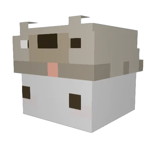 JGT_ Minecraft avatar head, 3D render