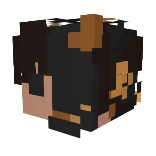 JGXD Minecraft avatar head, 3D render