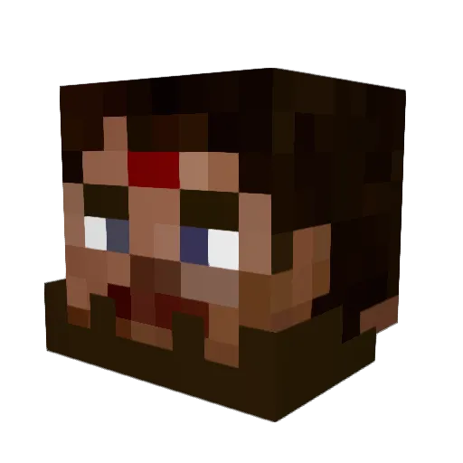 JGY Minecraft avatar head, 3D render