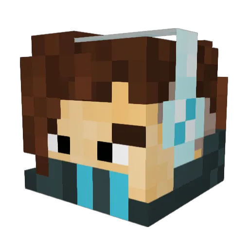 JGYASU Minecraft avatar head, 3D render