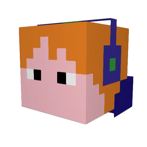 JG_23 Minecraft avatar head, 3D render