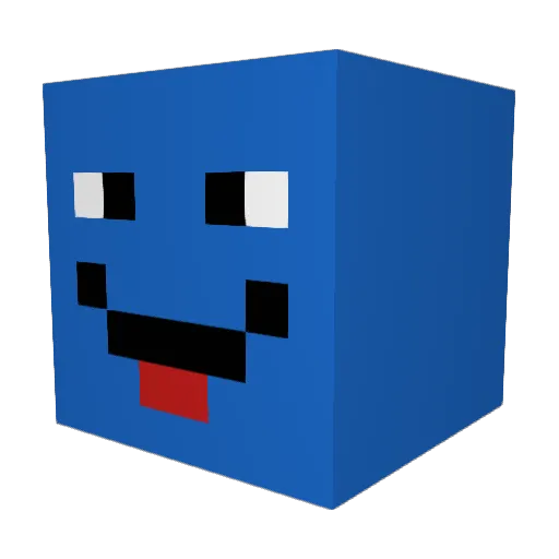 JGarv Minecraft avatar head, 3D render