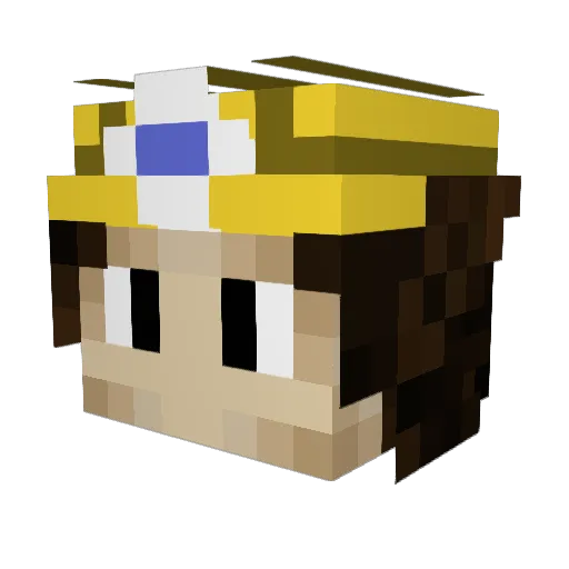 JGendron Minecraft avatar head, 3D render