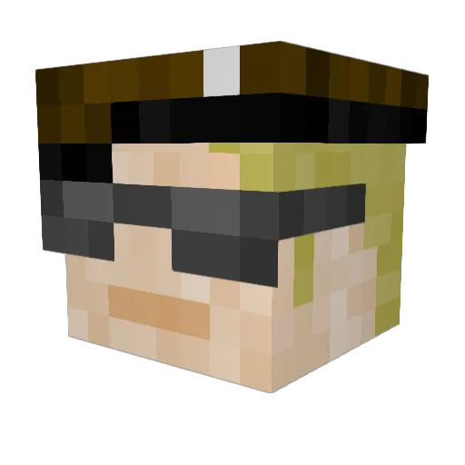 JGillo Minecraft avatar head, 3D render