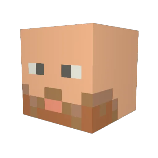 JGsheb Minecraft avatar head, 3D render
