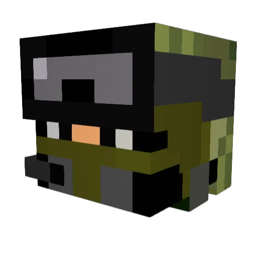 JGstart Minecraft avatar head, 3D render