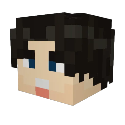 JH4G Minecraft avatar head, 3D render