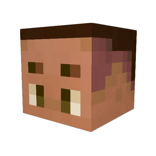 JHBB Minecraft avatar head, 3D render