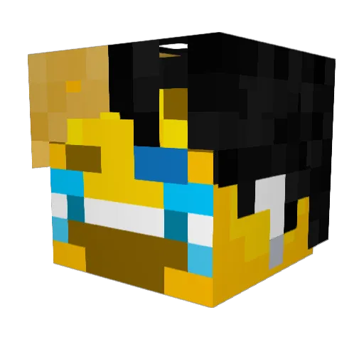 JHM_017 Minecraft avatar head, 3D render