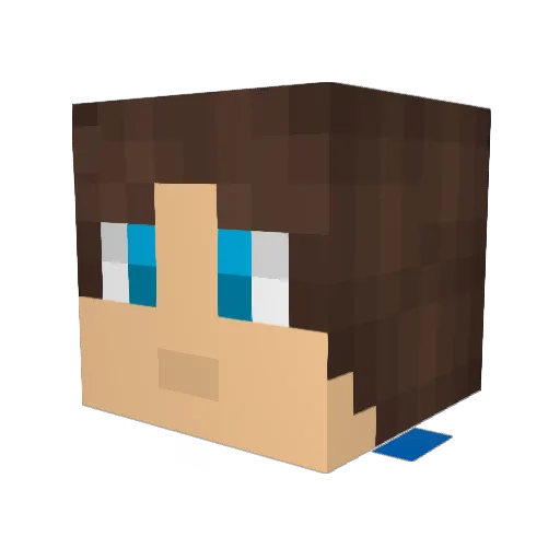JHONASK Minecraft avatar head, 3D render