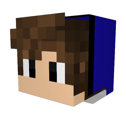JHONBEAT1 Minecraft avatar head, 3D render