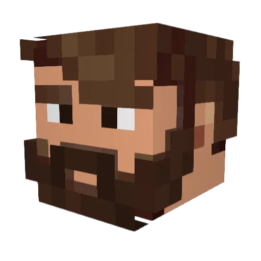 JHT1 Minecraft avatar head, 3D render