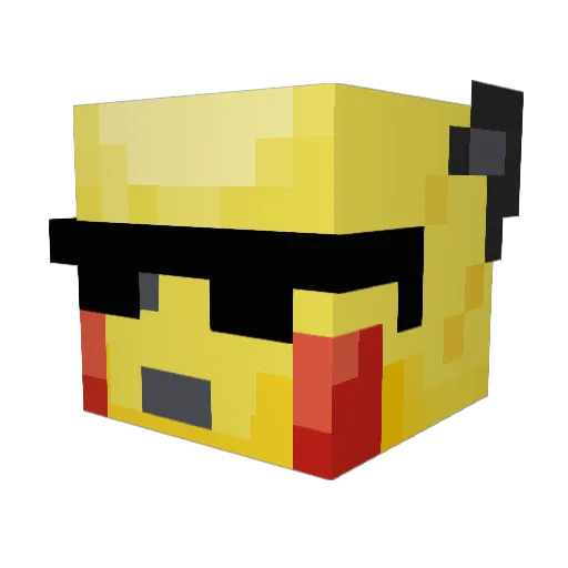 JHasell Minecraft avatar head, 3D render
