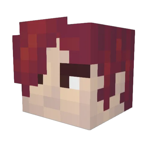 JHawkDX Minecraft avatar head, 3D render