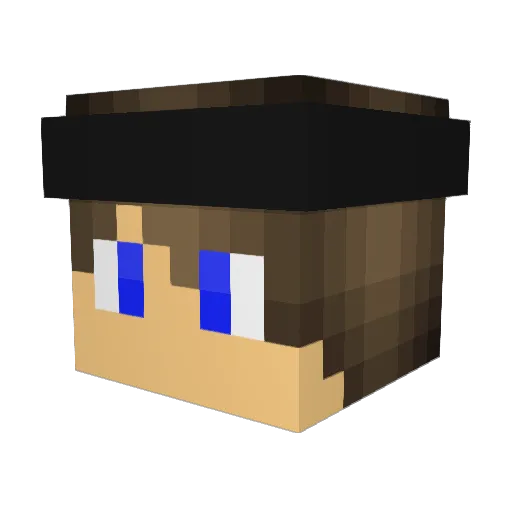 JHrona Minecraft avatar head, 3D render