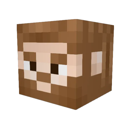 JHutt25 Minecraft avatar head, 3D render