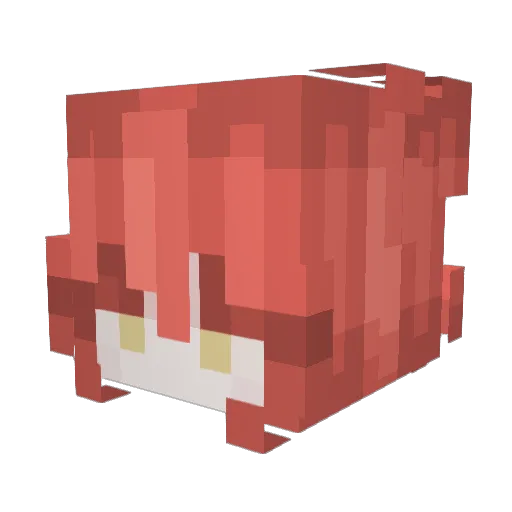 JI33LE Minecraft avatar head, 3D render