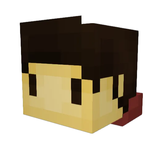 JI5U Minecraft avatar head, 3D render