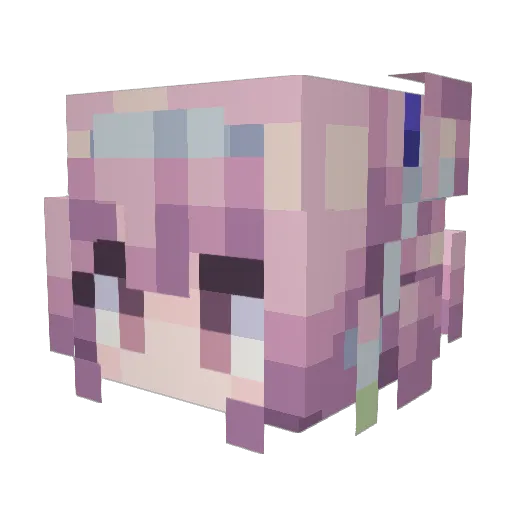 JIAJIAYU Minecraft avatar head, 3D render