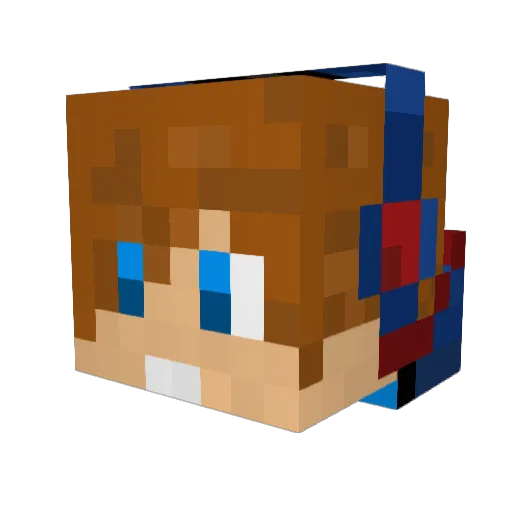 JIAKEY Minecraft avatar head, 3D render