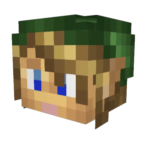 JIAKSON Minecraft avatar head, 3D render