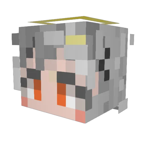 JIAYU030 Minecraft avatar head, 3D render
