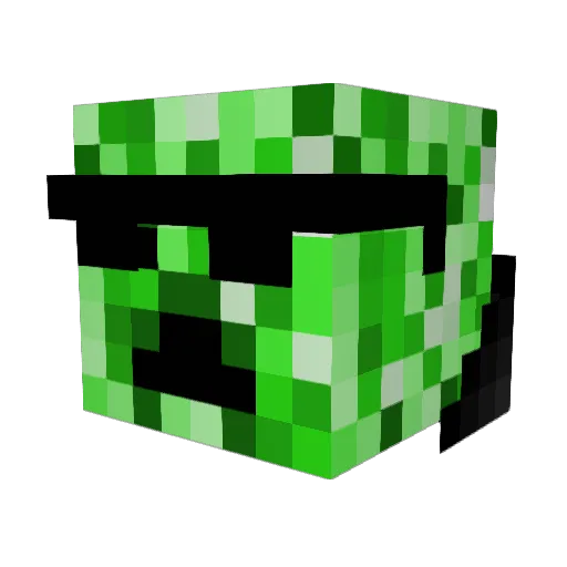 JICONI Minecraft avatar head, 3D render