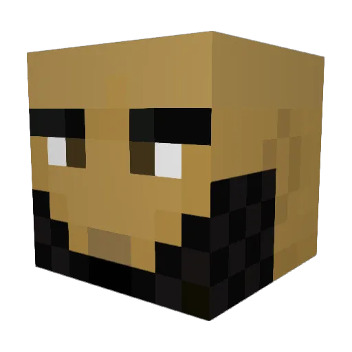 JID1 Minecraft avatar head, 3D render