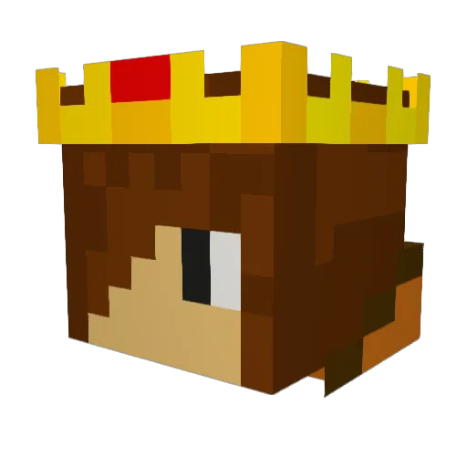 JIEJIO Minecraft avatar head, 3D render