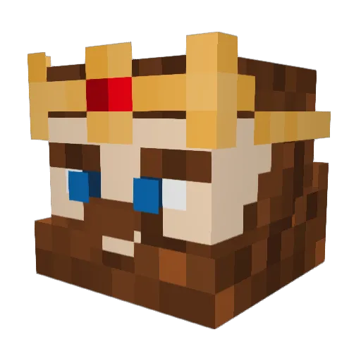 JIFFY_24 Minecraft avatar head, 3D render